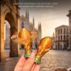 ワールドカップ フィジェットスピナー トロフィー – サッカー デスク トイ、サッカー ファンへのギフト、アルゼンチン、ブラジル、アメリカ、イングランドのファン向けグッズ、男性へのギフト、サッカー グッズ