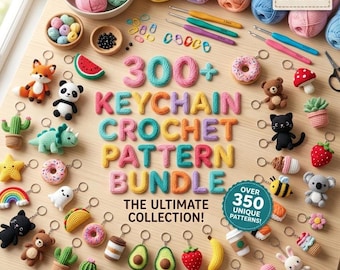 Crochet Pattern Bundle, Amigurumi Keychain Pattern, Mini Amigurumi Pack, Quick Crochet Market Prep, Small Plushie Patterns PDF Download