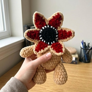 Demogorgon Monster Crochet Pattern Low Sew Amigurumi Plushie Flower PDF Pattern