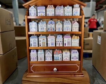 Vintage 1989 Lenox Spice Village 24 Jar Set Rack Rare