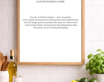 Kitchen Conversion Guide Printable Measurement Chart Baking Reference Pdf Digital Download Cooking Recipe Helper Baker Cheat Sheet Ratio A4