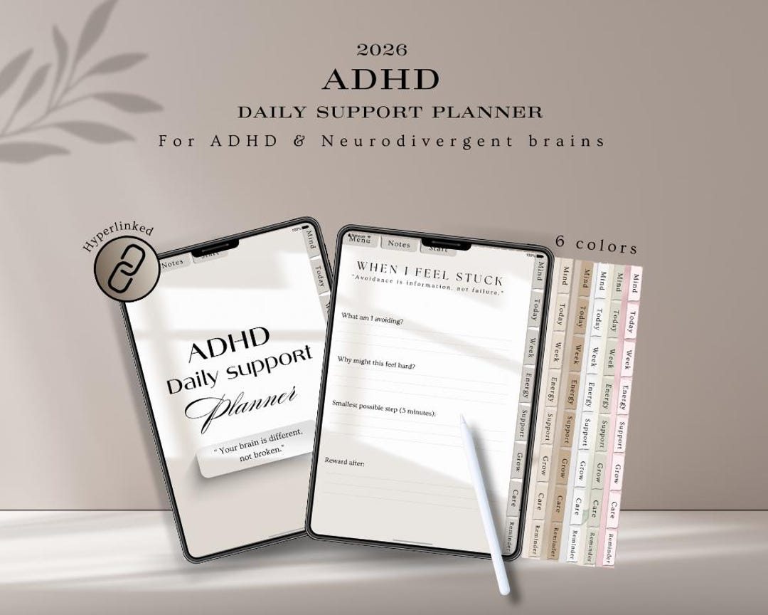2026 ADHD Digital Planner for Women, Neurodivergent Mind (goodnotes ...