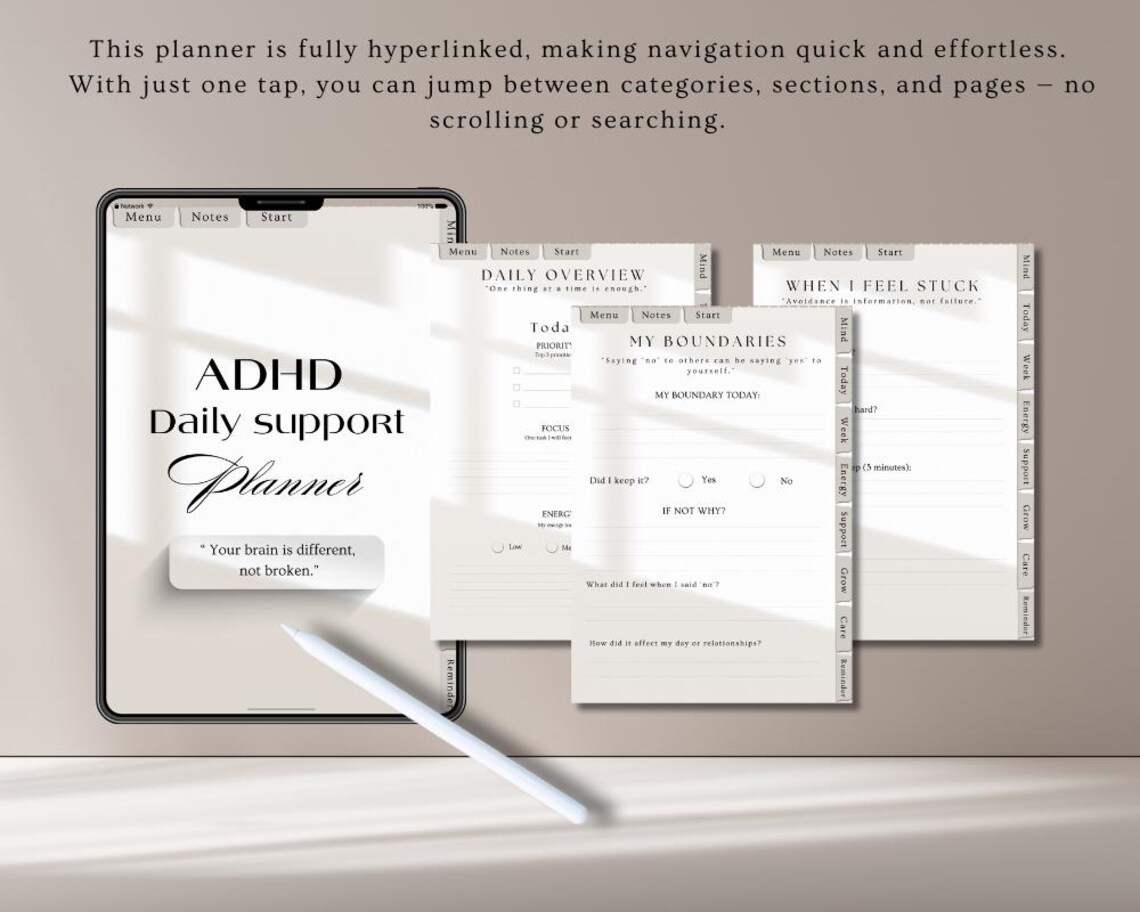 2026 ADHD Digital Planner for Women, Neurodivergent Mind (goodnotes ...