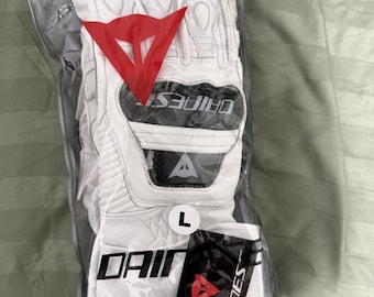Guantes de motociclismo D3, guantes de cuero con protección de nudillos de carbono.