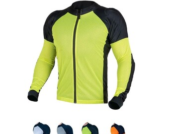 Herr motorcykelpansarskjorta CE-skyddande nät, cykelutrustning för touring - unisex