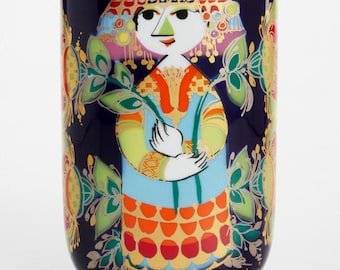 Rosenthal Studio Line Bjorn Wiinblad Colorful Collectible Vase 1001 Nights