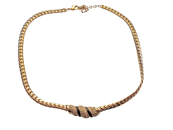 Christian Dior Vintage Gold Tone Necklace - image 1