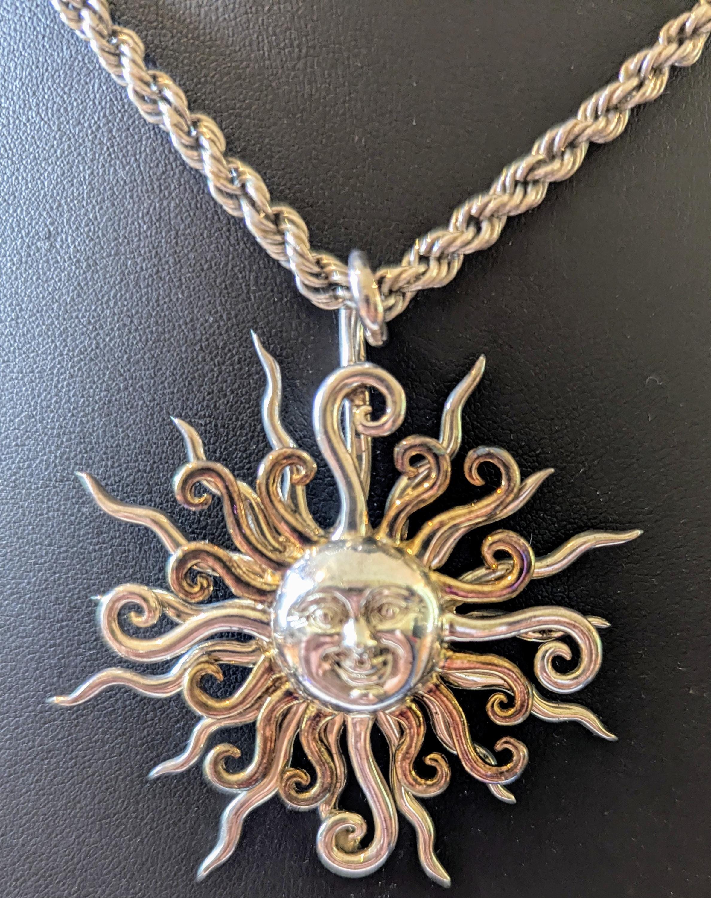 Sergio Bustamante Sun Pendant - Etsy