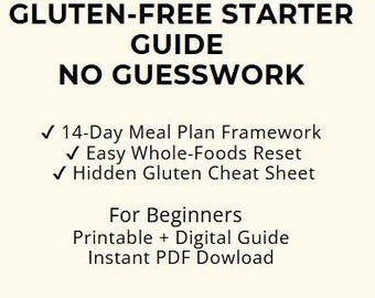 Gluten-Free Starter Guide – 14-Day Meal Plan, Whole Foods Reset (PDF Download)