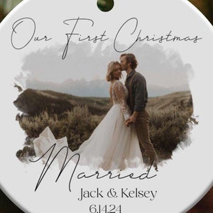 First Christmas Married Ornament Married Photo Ornament First Christmas Married Gift Personalized Ornament First Christmas Together