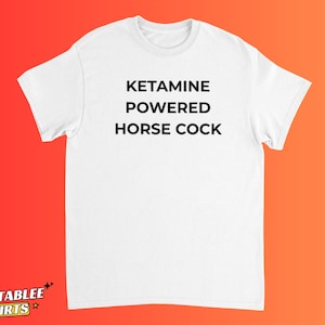 Ketamine Powered Horse Funny Shirt, Offensive Adult Humor Stupid Meme Shirt, Ketamine Hilarious Shirt, Unhinged Gift, Inappropriate tee