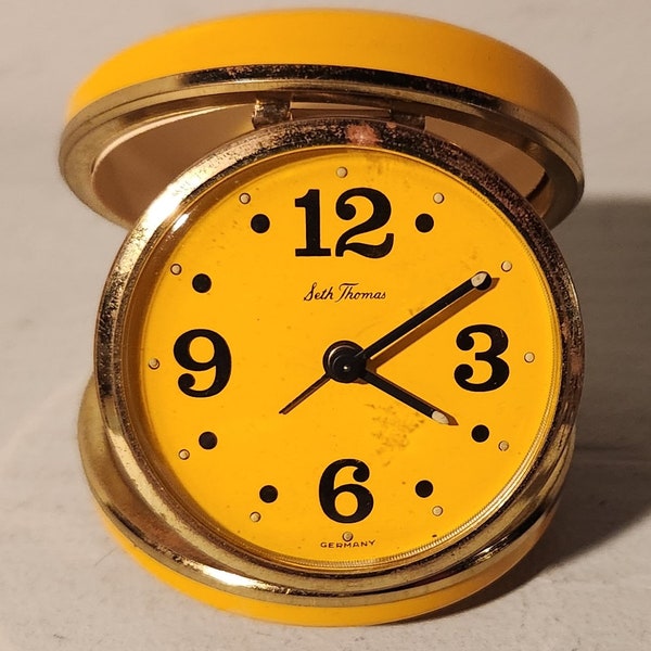 Yellow Travel Clock Etsy