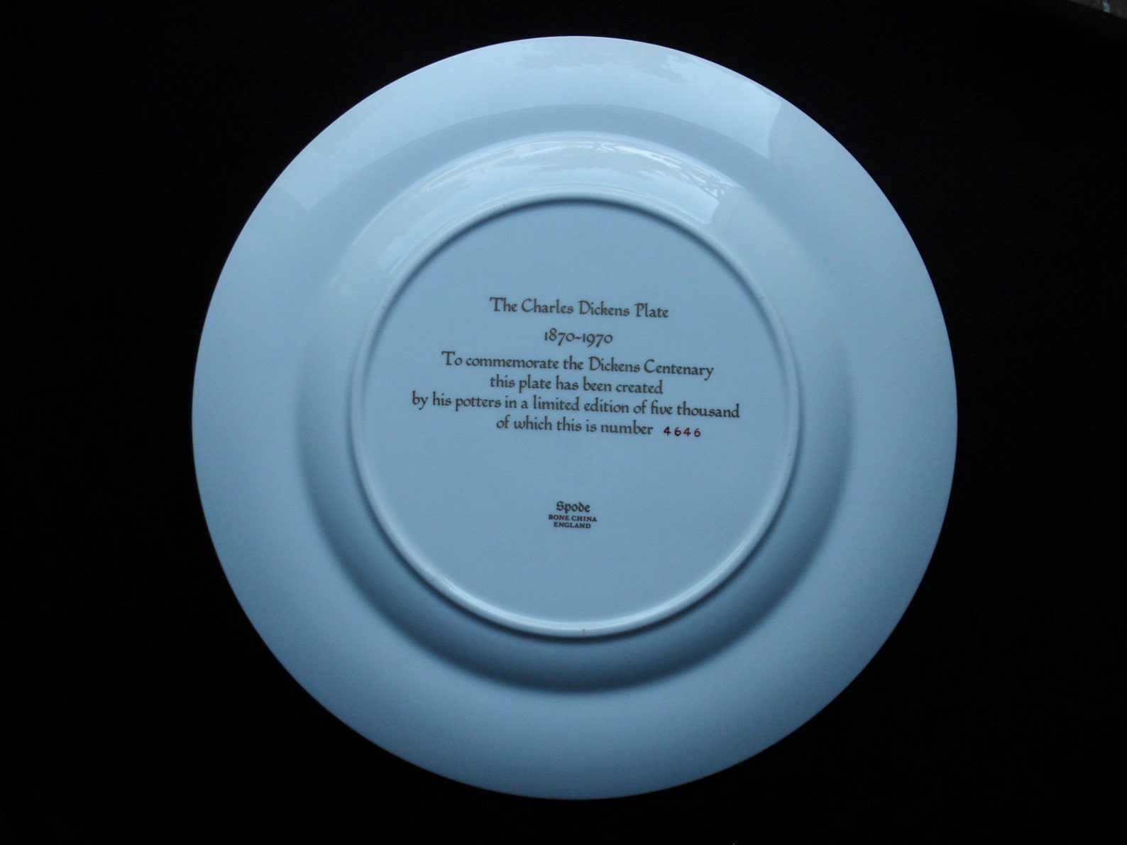 Spode Ltd. Edition Charles Dickens Commemorative Plate Etsy