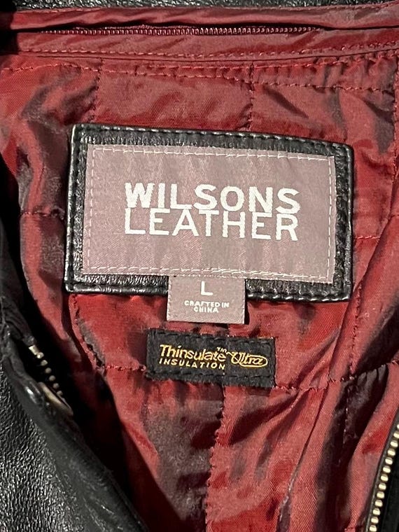 Wilson Leather Jacket Black Thinsulate Ultra Vest Size L - Etsy
