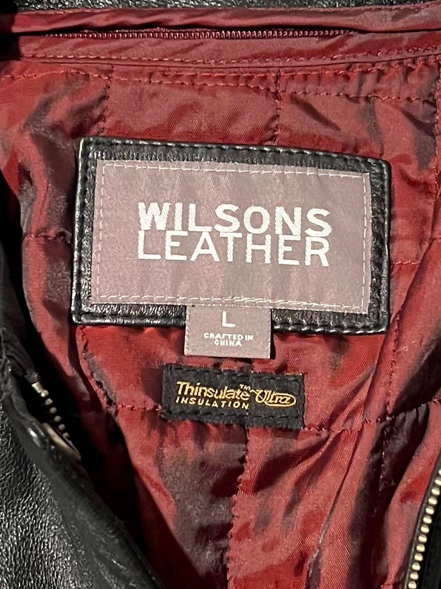 Wilson Leather Jacket Black Thinsulate Ultra Vest Size L - Etsy
