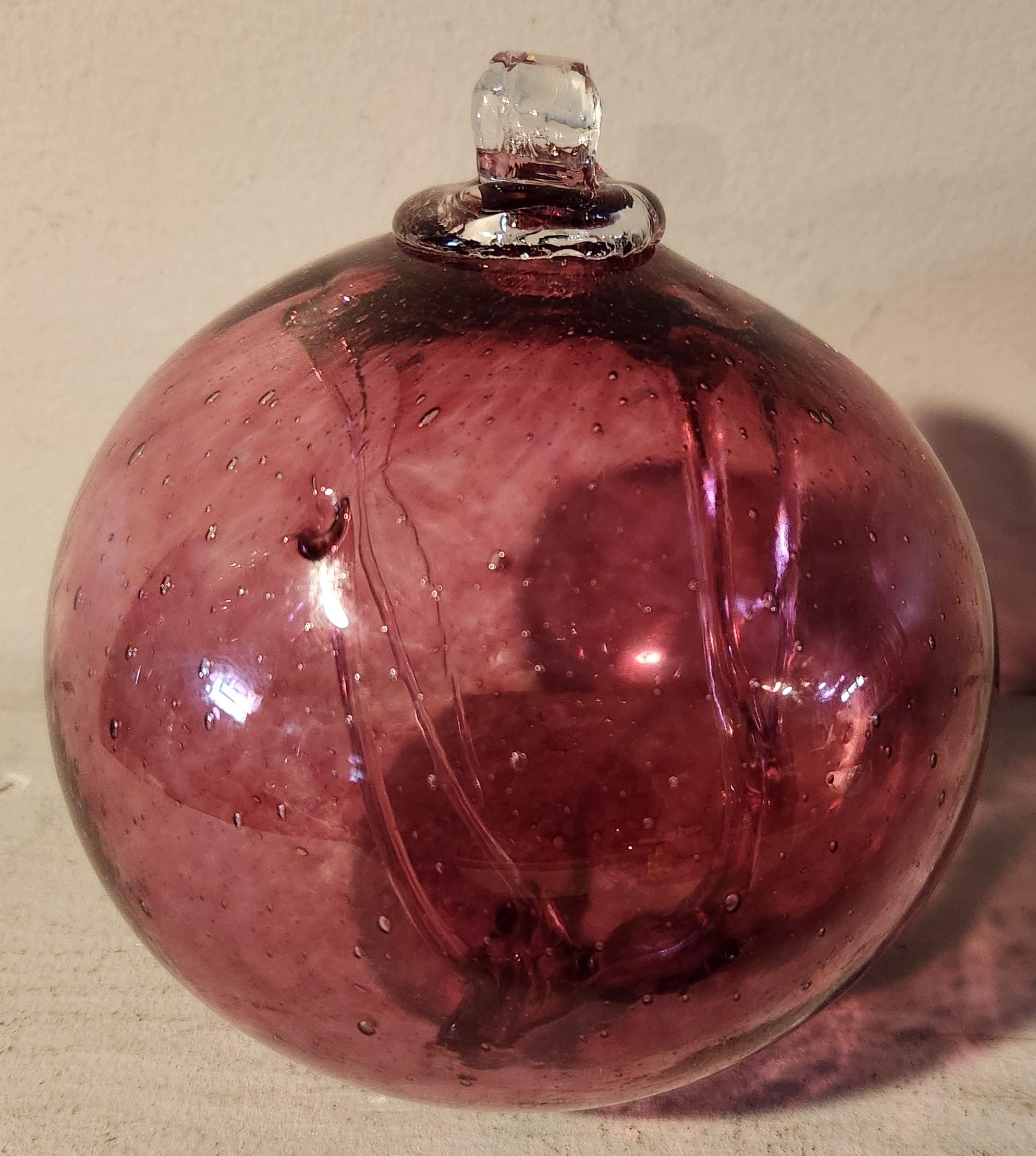 Kitras Art Glass Olde English Witch Ball Hand Blown Ornament - Etsy