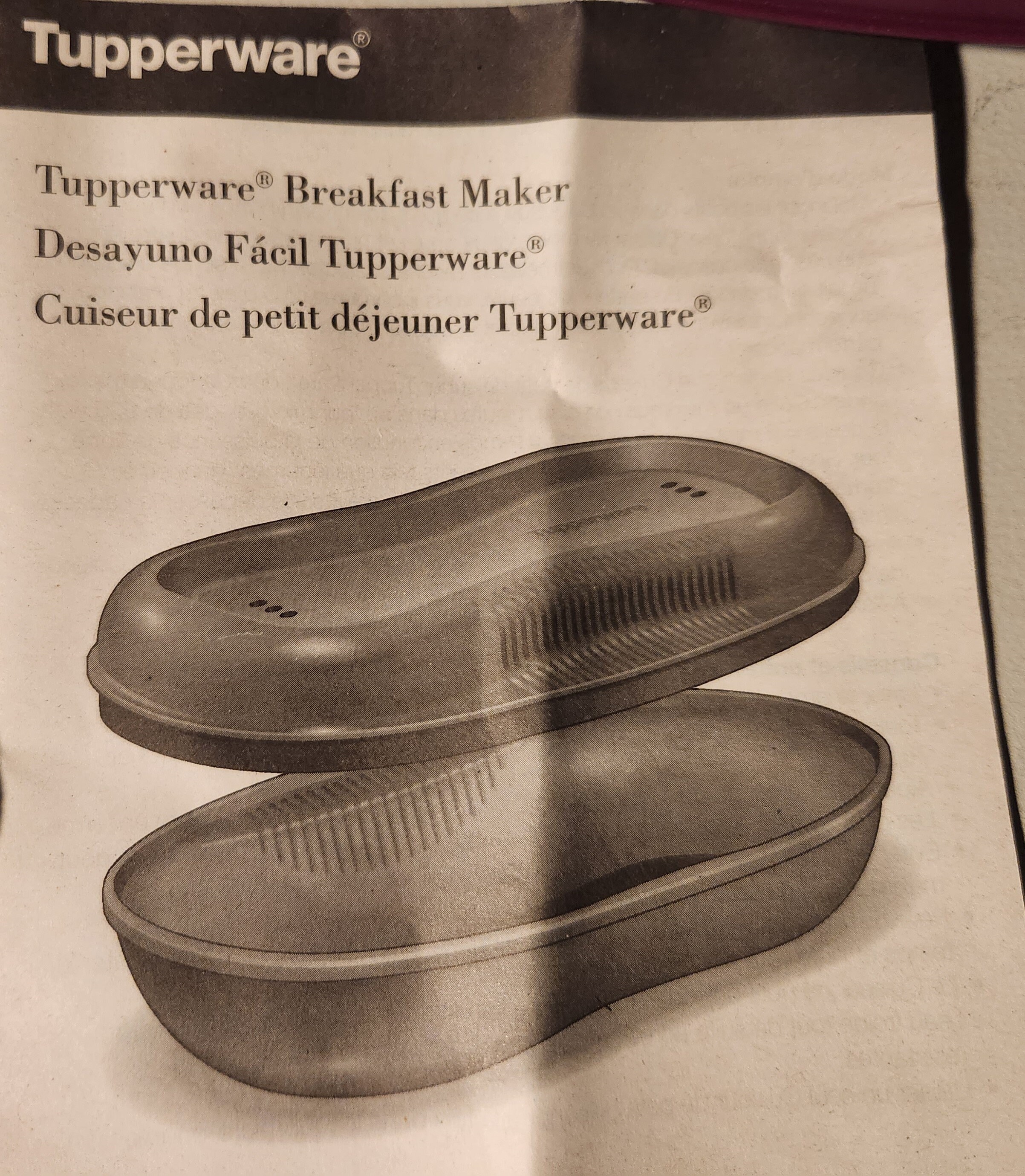 Tupperware 6996 Breakfast Maker Microwave Egg Cooker Omelets - Etsy