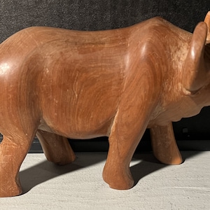 Wood Carved Water Buffalo | Handmade Animal Figurine | Rustic Decor