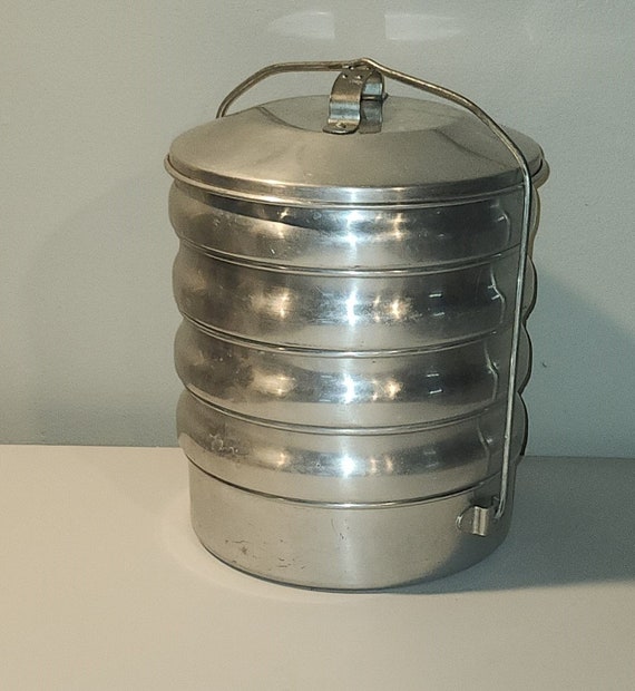 1960s Aluminum Stacking Picnic Set by Regal Ware Stac… Gem