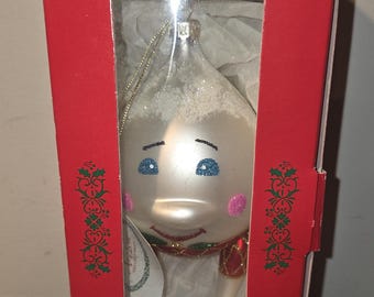 Vintage Art Line Heirloom Glass Humpty Dumpty Christmas Ornament