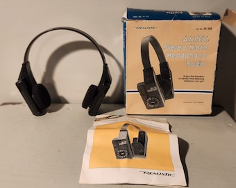 stereo mate headphones am fm vintage realistic