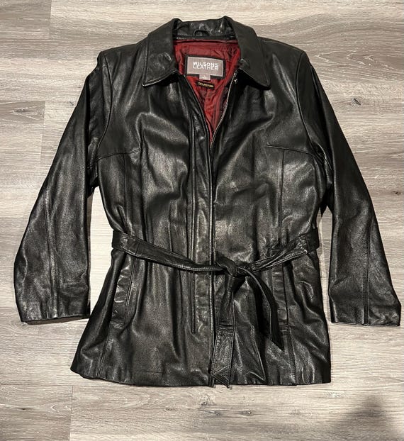 Wilson Leather Jacket Black Thinsulate Ultra Vest Size L - Etsy