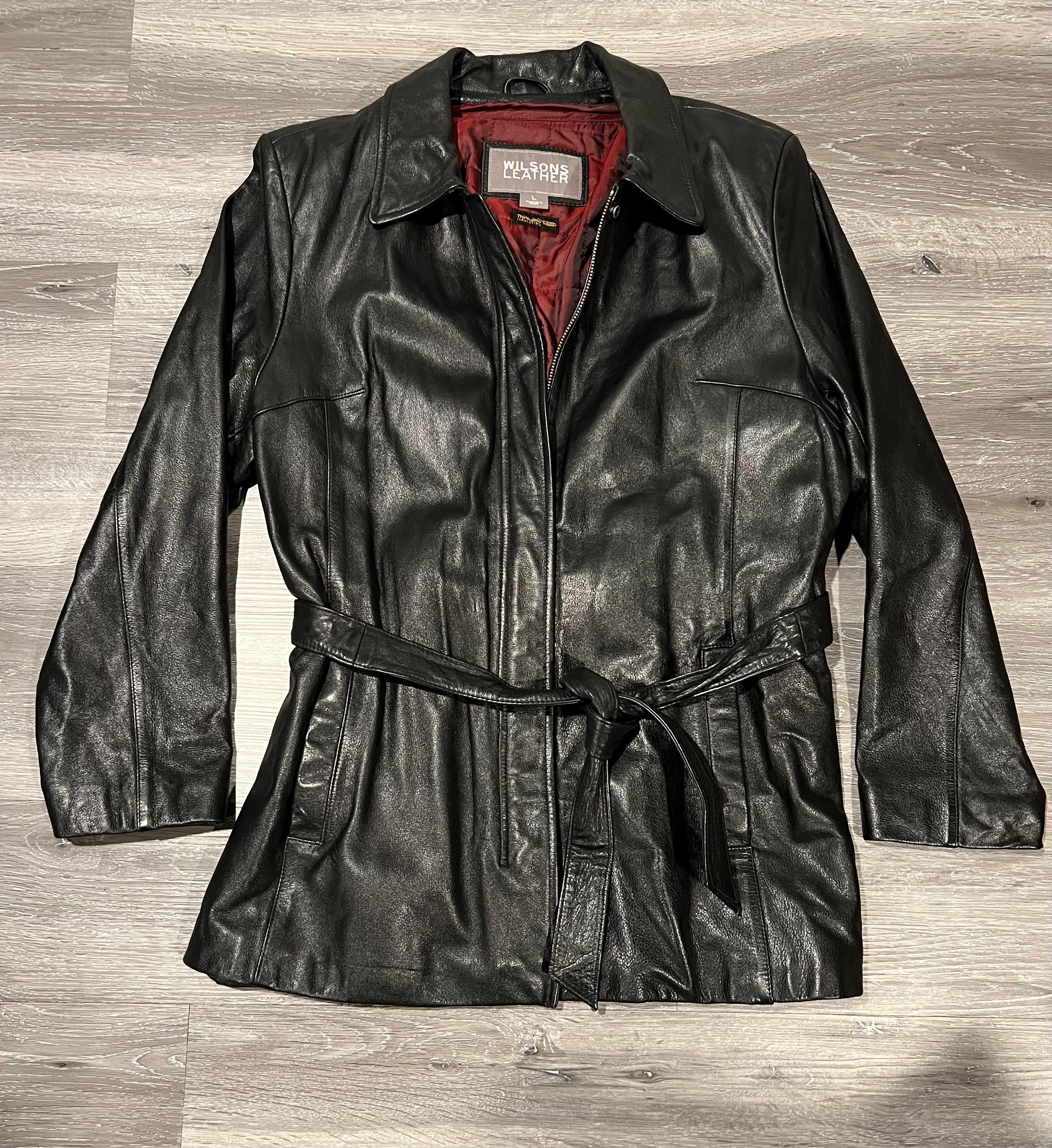 Wilson Leather Jacket Black Thinsulate Ultra Vest Size L - Etsy