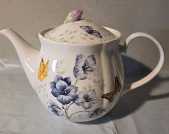 lenox butterfly blue meadow teapot 854283