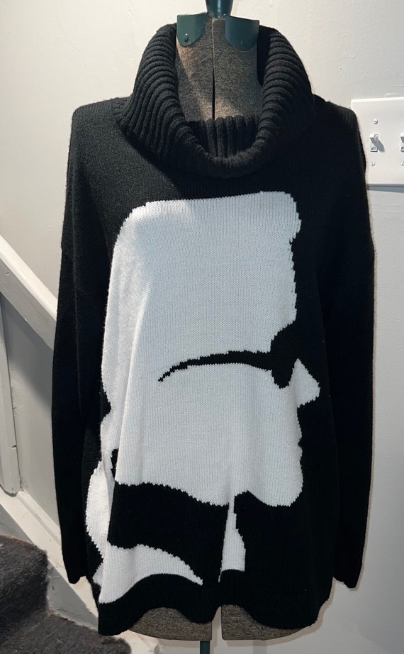 Karl Lagerfeld Paris Silhouette Cowl Neck Sweater 
