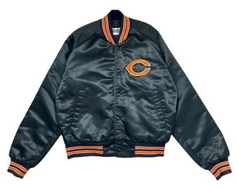 Vintage Chicago Bears satinbomberjacka - Begränsade storlekar