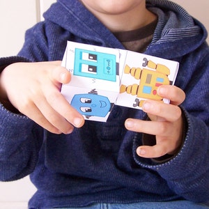 Printable Robot Blocks Craft Kit for kids image 5
