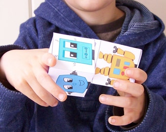 Printable Robot Craft - Mix-n-match robot blocks