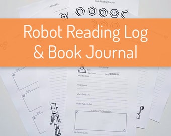 Può includere: Un diario di lettura e un diario di libri stampabili con un robot. Le pagine del diario includono spazio per scrivere il titolo del libro, la data di fine, di cosa tratta il libro, cosa è piaciuto al lettore, cosa non gli è piaciuto, cosa gli ha fatto provare, uno schizzo della sua parte preferita e la sua citazione preferita.