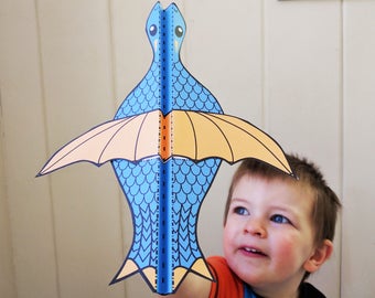 Printable Dragon Paper Airplane