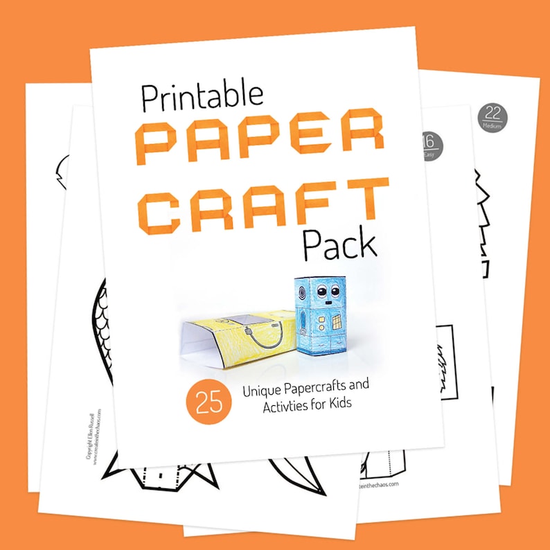 Printable Papercraft Pack Toys Robots Dinosaurs and more image 5