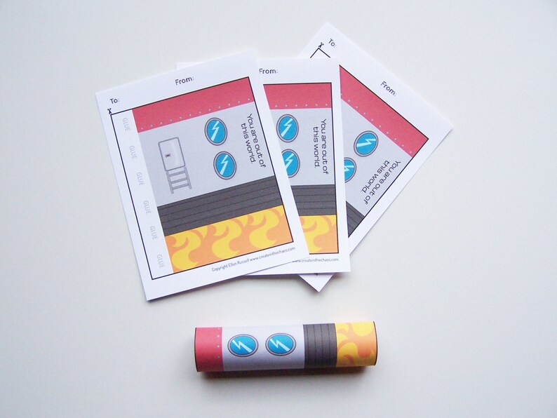 Printable Valentine's Day Card Craft DIY Valentine Crafts - Etsy