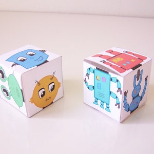 Printable Robot Blocks Craft Kit for kids image 3