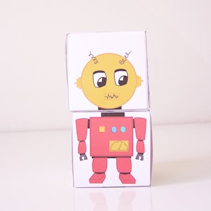 Printable Robot Blocks Craft Kit for kids image 1