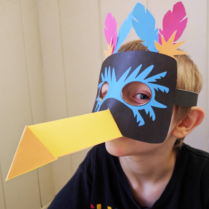 Printable Toucan Mask For Kids Etsy
