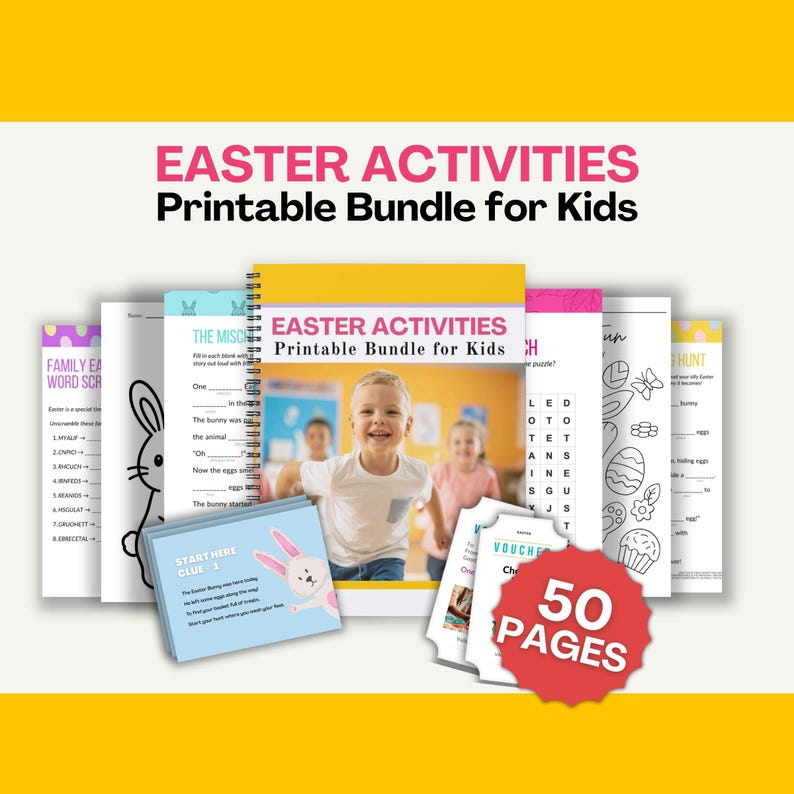 Easter Scavenger Hunt Printable Activity Bundle (digital Download) - Etsy
