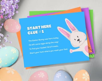 Lot d'activités chasse au trésor à imprimer pour Pâques (téléchargement numérique)