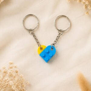 Lego Herz Partner Anhänger Set, Mini Herz Keychain