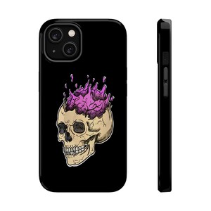 Skull with Exploding Brain Phone Case | Magnetic Impact-Resistant Case