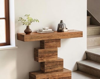 Farmhouse Console Table Narrow Wood Sofa Table for Entryway & Living Room