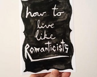 Cómo vivir como los románticos (PDF imprimible en blanco y negro)