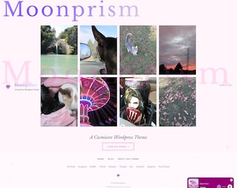 MoonPrism WordPress Theme | Magazine Scrapbook Blog | Collage Layouts | Dreamy Editorial Theme | Cosmicore