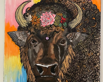 Stampa Buffalo Painting