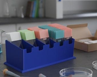 Microscope 5 Slot Slide Holder Organizer With Lid for Histology Lab | Laboratory Slide Storage Rack | Custom Pathology & Science Equipment