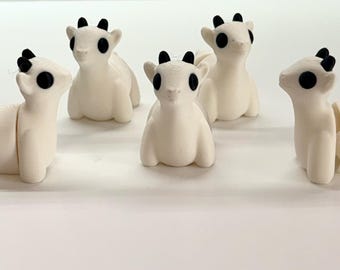Cabra articulada impressa em 3D | Brinquedo de mesa flexível | Decoração de animal de fazenda | Brinquedo antiestresse