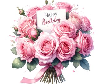 22 Alles Gute zum Geburtstag Feier Clipart, Aquarell Festliche Party Geburtstag JPG Bundle (Digitaler Download)